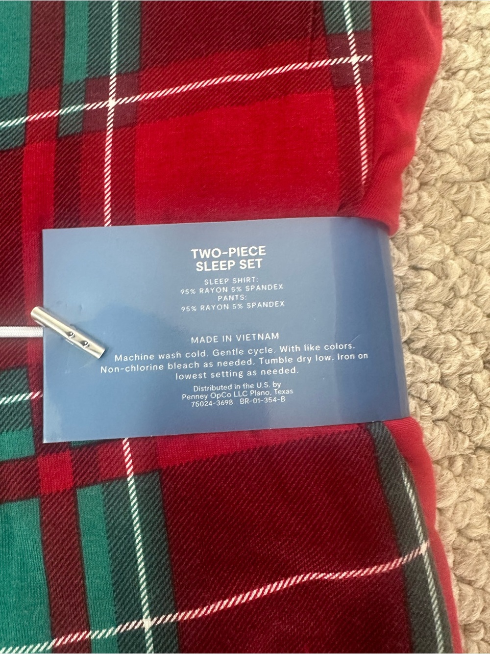 NWT Liz Claiborne Women’s Two-Piece Plaid Sleep Set - Picture 5 of 7